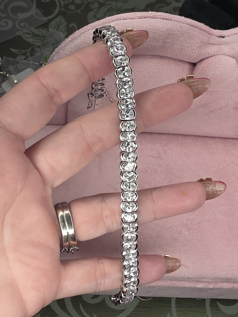 Brilliant CZ Tennis Bracelet 7| Sterling Clasp | Rhodium Plated | High Sparkle